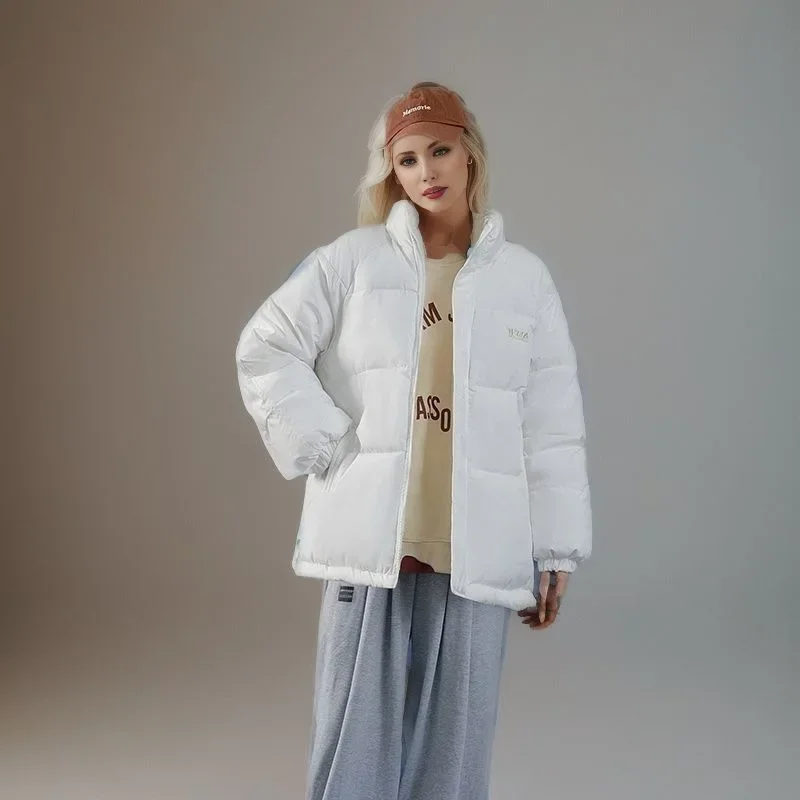 

Новая женская зимняя куртка, женская хлопковая куртка из овечьей шерсти, женская одежда с обеих сторон, парки с воротником-стойкой, верхняя женская одежда