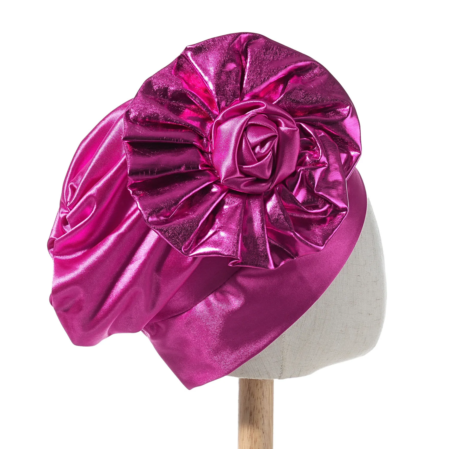 

2025 Glitter Flower Turban Cap African Auto Gele Headtie Women Muslim Hijab Head Wrap Party Hat Nigeria Wedding Geles Headscarf