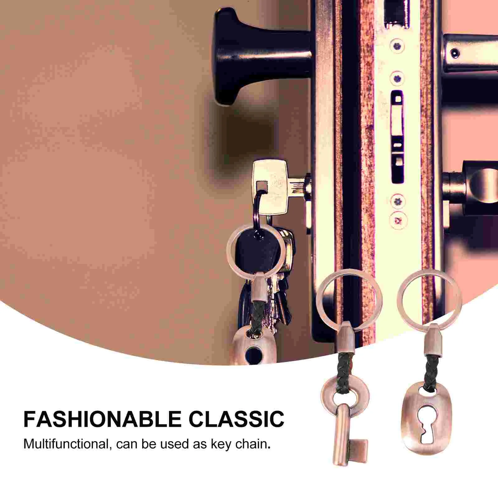 2 Pcs Personalized Keyrings Wedding Favours Hook Creative Lock Photo Keychain Miss Man Men