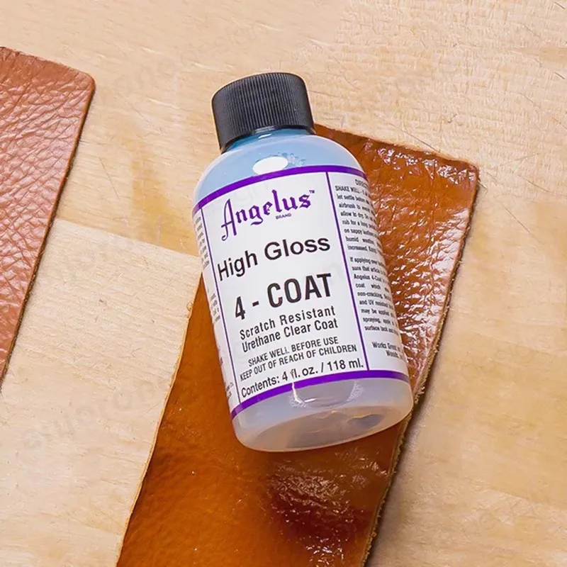 Angelus-abrigo transparente de uretano resistente a los arañazos, 4 capas, 118ml, zapatillas de deporte de cuero satinado/mate/plano, pintura acrílica DIY