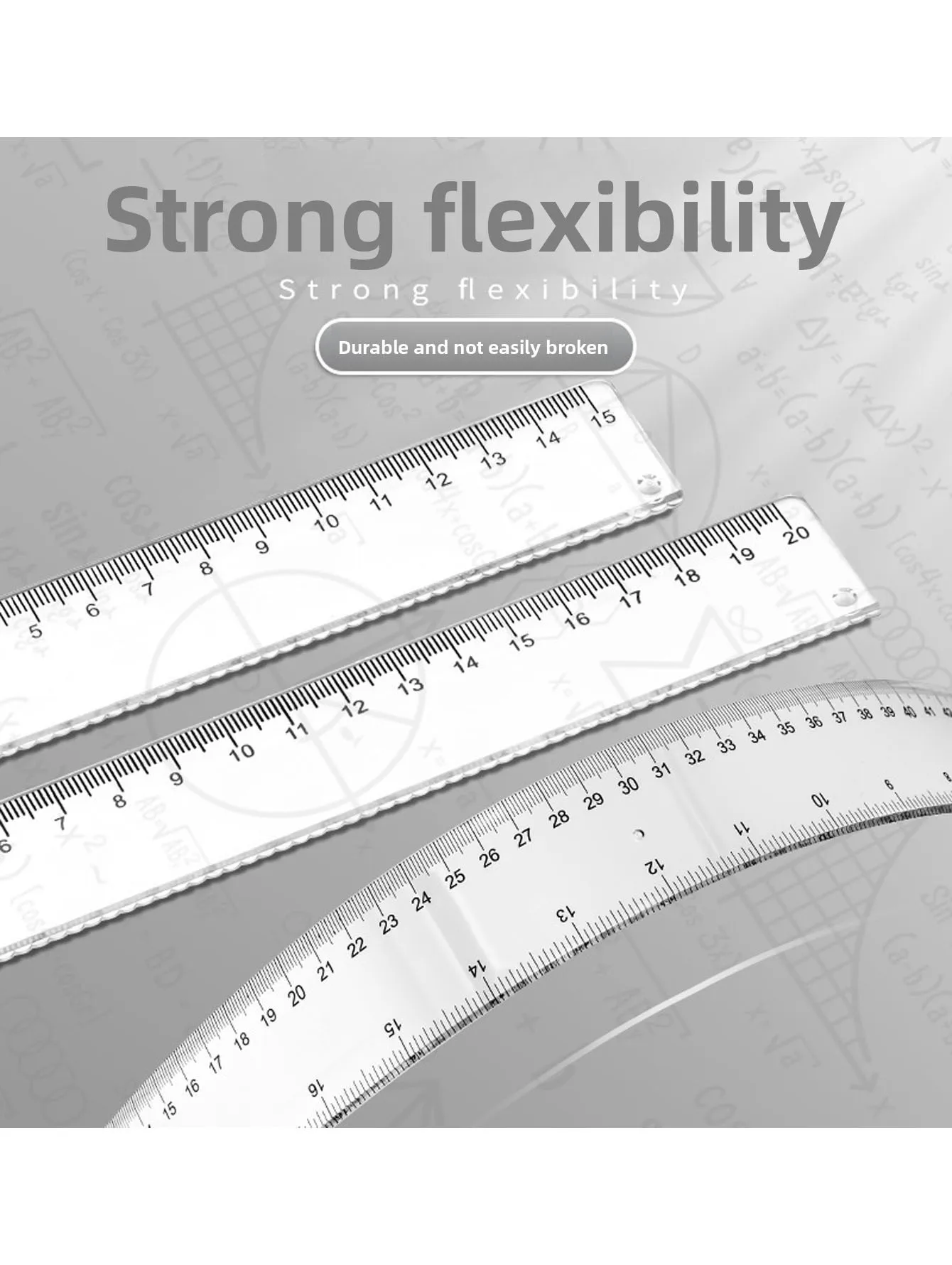 Ruler Set Transparent - Régua de plástico transparente para desenho