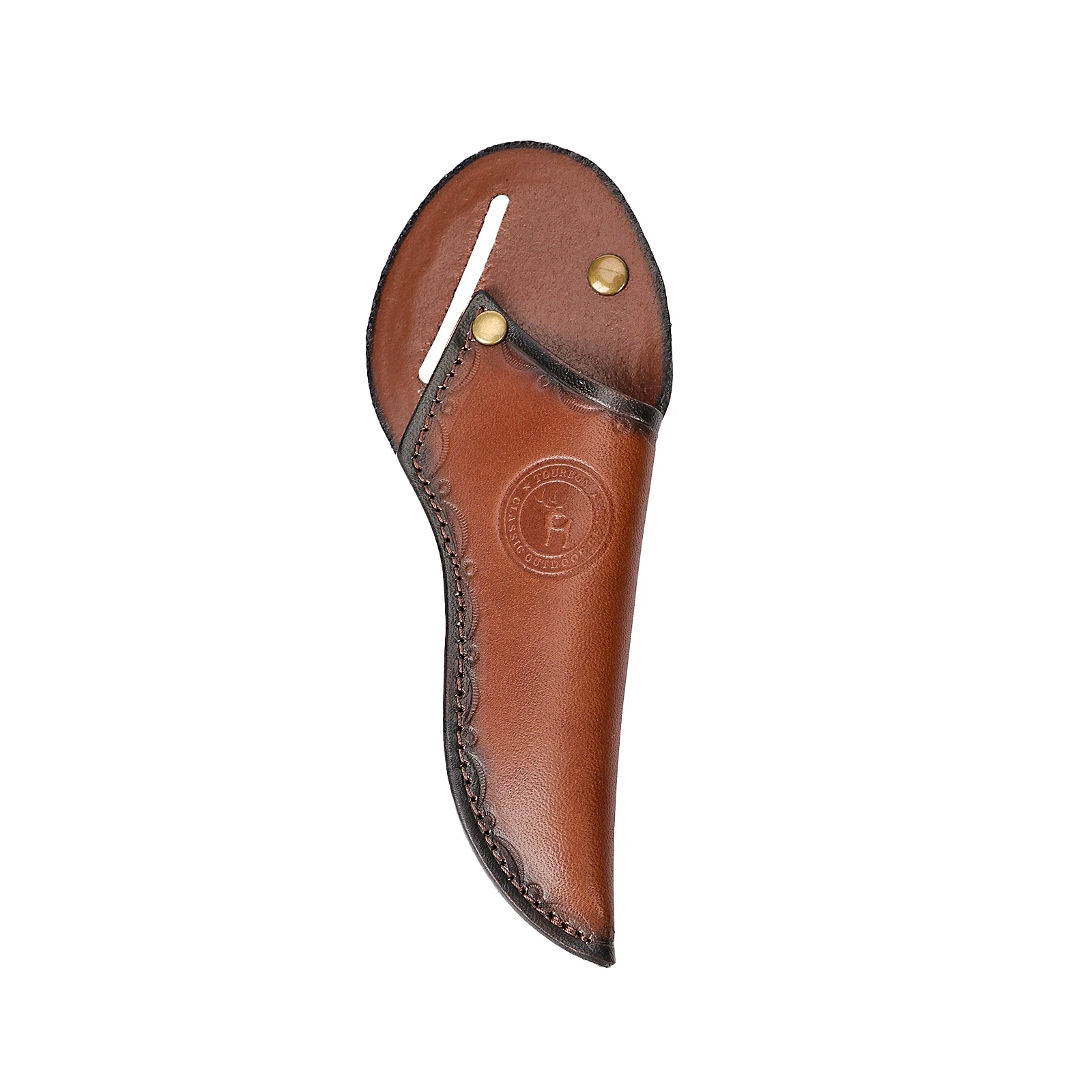 Tourbon Leather Knife Sheath Fixed Blade Case w/ Belt Loop Carrying Knives Pouch Scabbard Case Camping Outdoor (without knives)