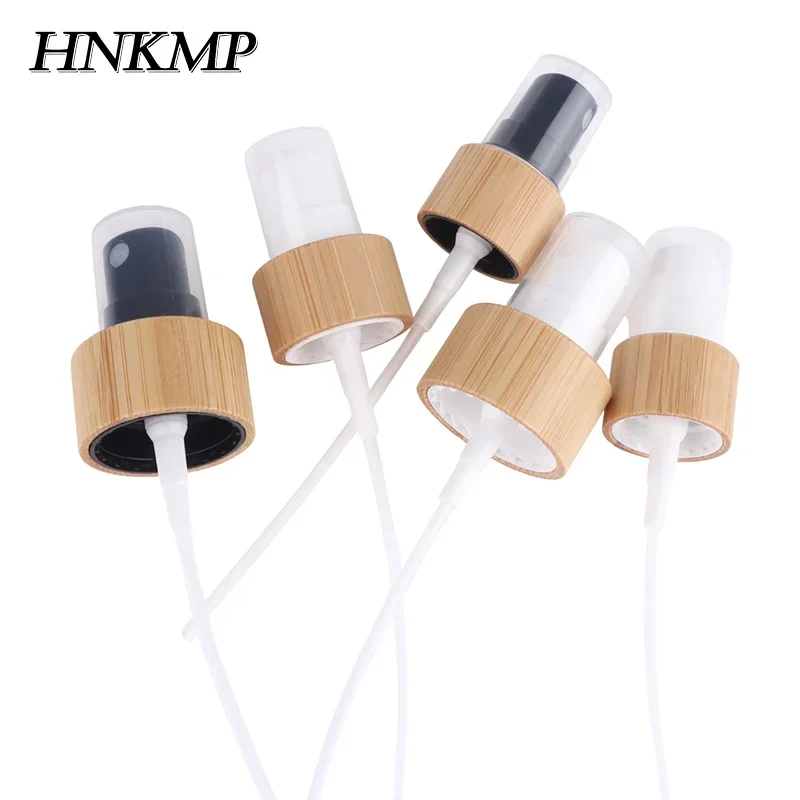 1pcs 18-410 20-410 24-410 Bamboo Plastic Skincare Packaging Bottle Pump Lids Eco Friendly Wooden Cover Lotion Caps Spray Top