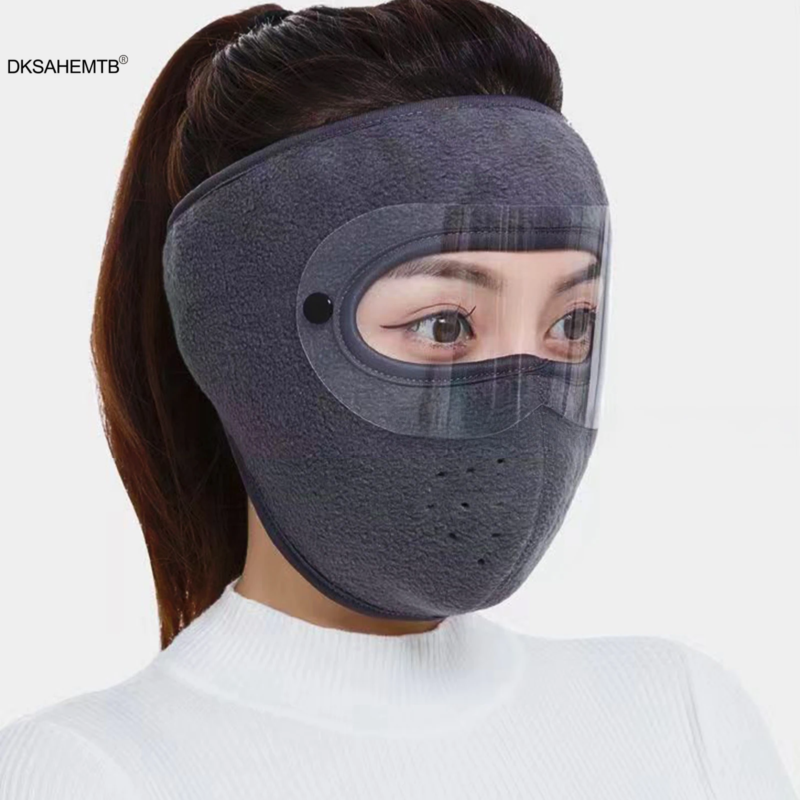 Máscara facial cálida de invierno, máscara fría de cara completa de terciopelo grueso para hombres y mujeres, ciclismo al aire libre, equitación, esquí, pesca, máscara a prueba de viento