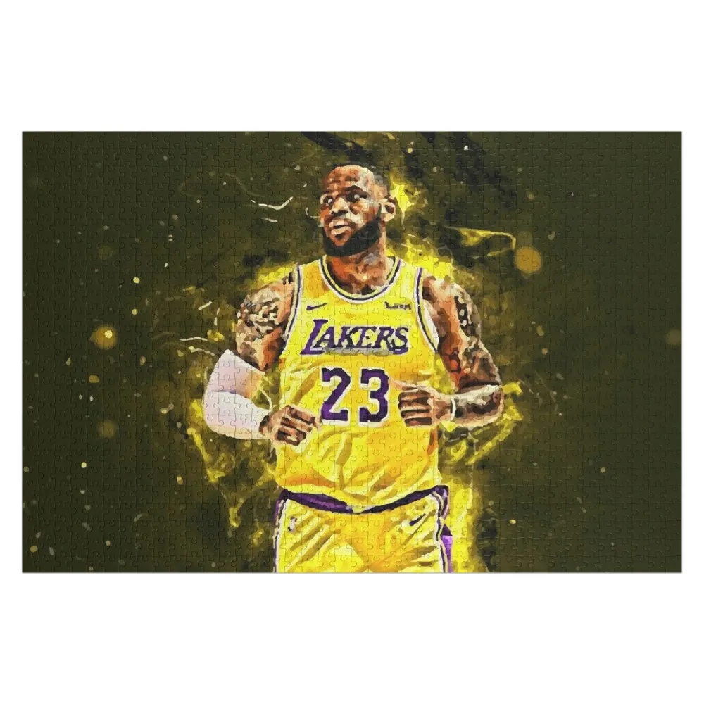 

Lebron Lakers Jigsaw Puzzle Personalised Toys Custom Wooden Gift Puzzle