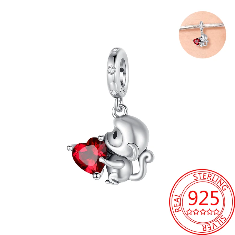 

Подвеска-шарм из стерлингового серебра 925 пробы, мечтательные синие бусины в форме сердца, подходят для оригинального браслета для изготовления ювелирных изделий, подарок на День святого Валентина