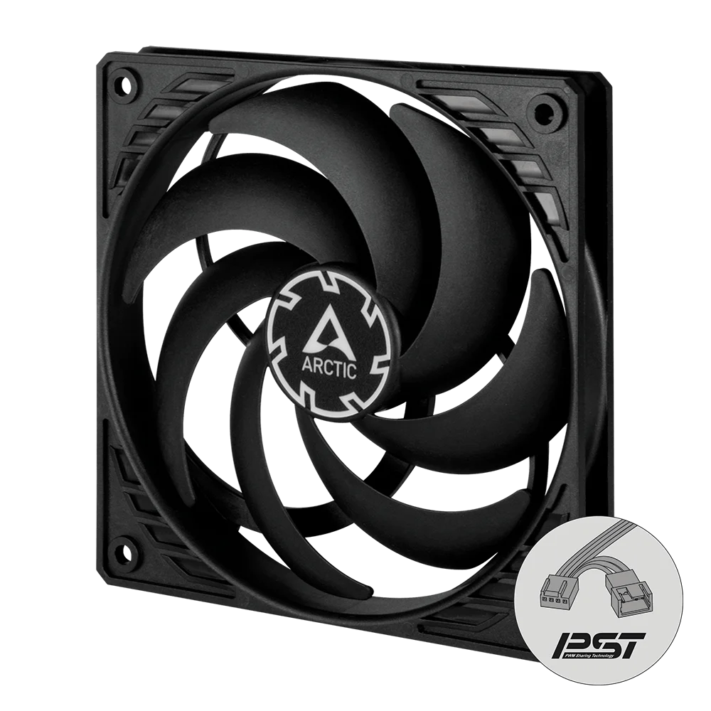 ARCTIC P12 Slim PWM PST Computer Desktop ultra-thin 12cm High Pressure Case Fan Large Airflow PWM Temperature Control 120mm