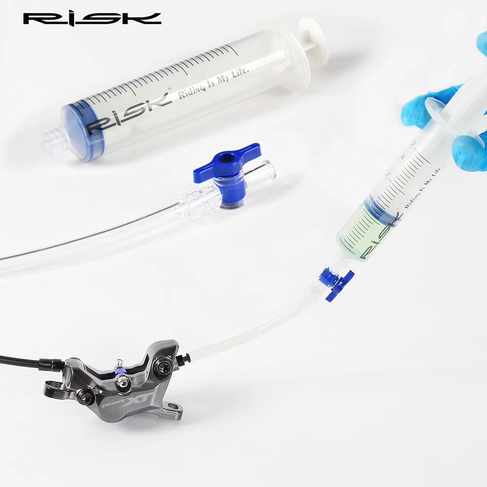 RISK Bicycle Brake Bleed Tool Syringe With On/Off MTB Bike Hydraulic Disc Brake Oil Bleed Syringe Tools