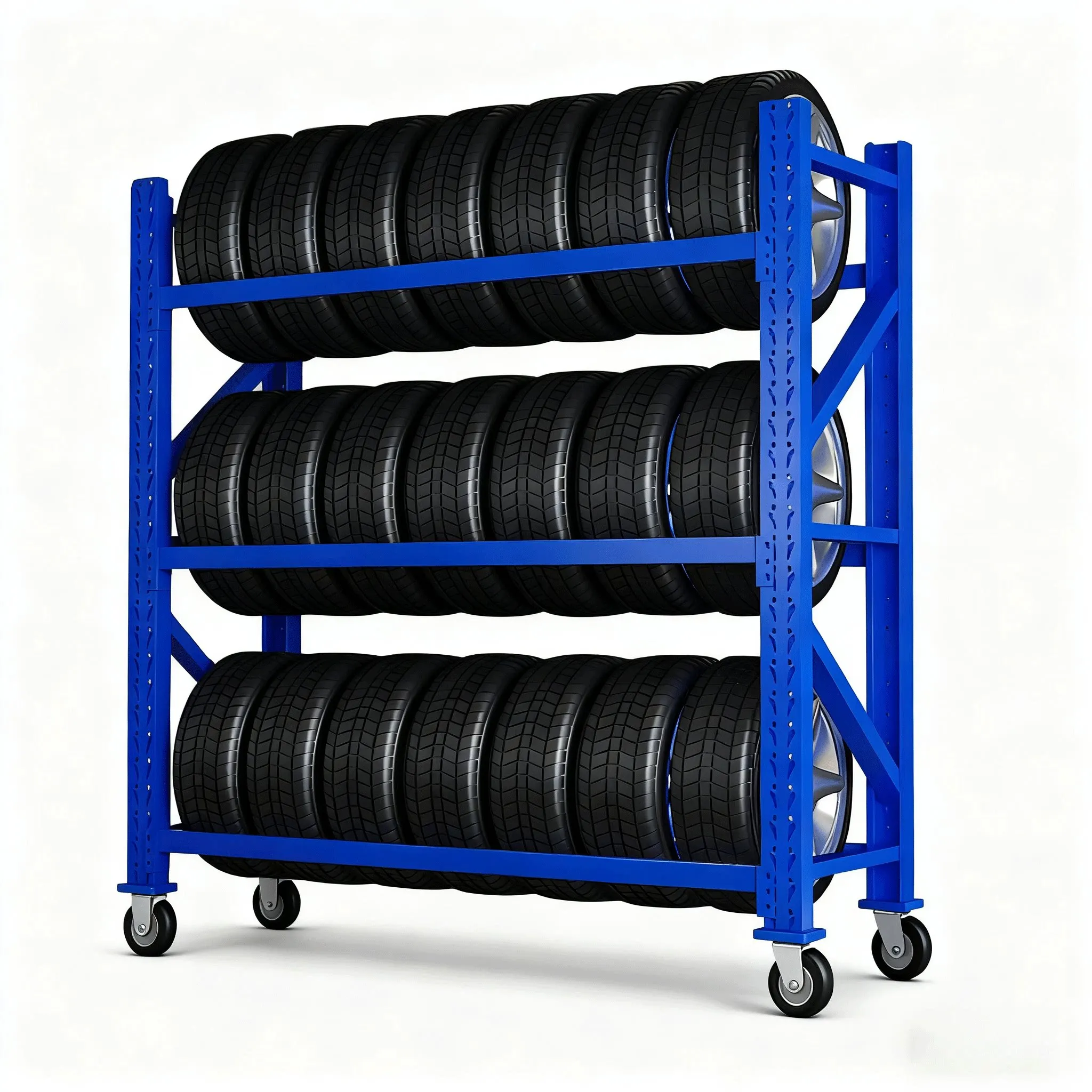 CX with wheels Auto repair shop tire placement rack Wheel reel rack