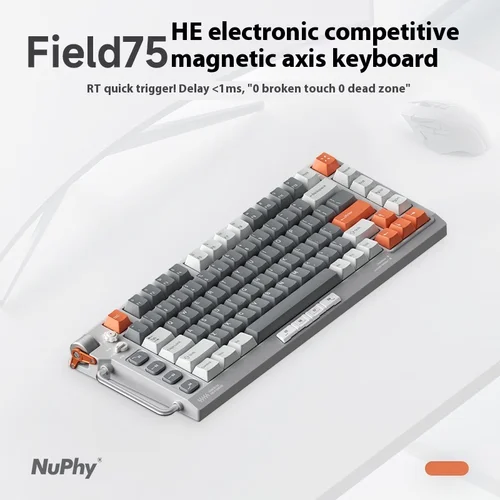 Imagen 2 del producto Nuphy Field75 He Teclado mecánico Esports eje magnético 8k gatillo rápido perilla de volumen enchufe caliente Rgb teclado para juegos personalizado