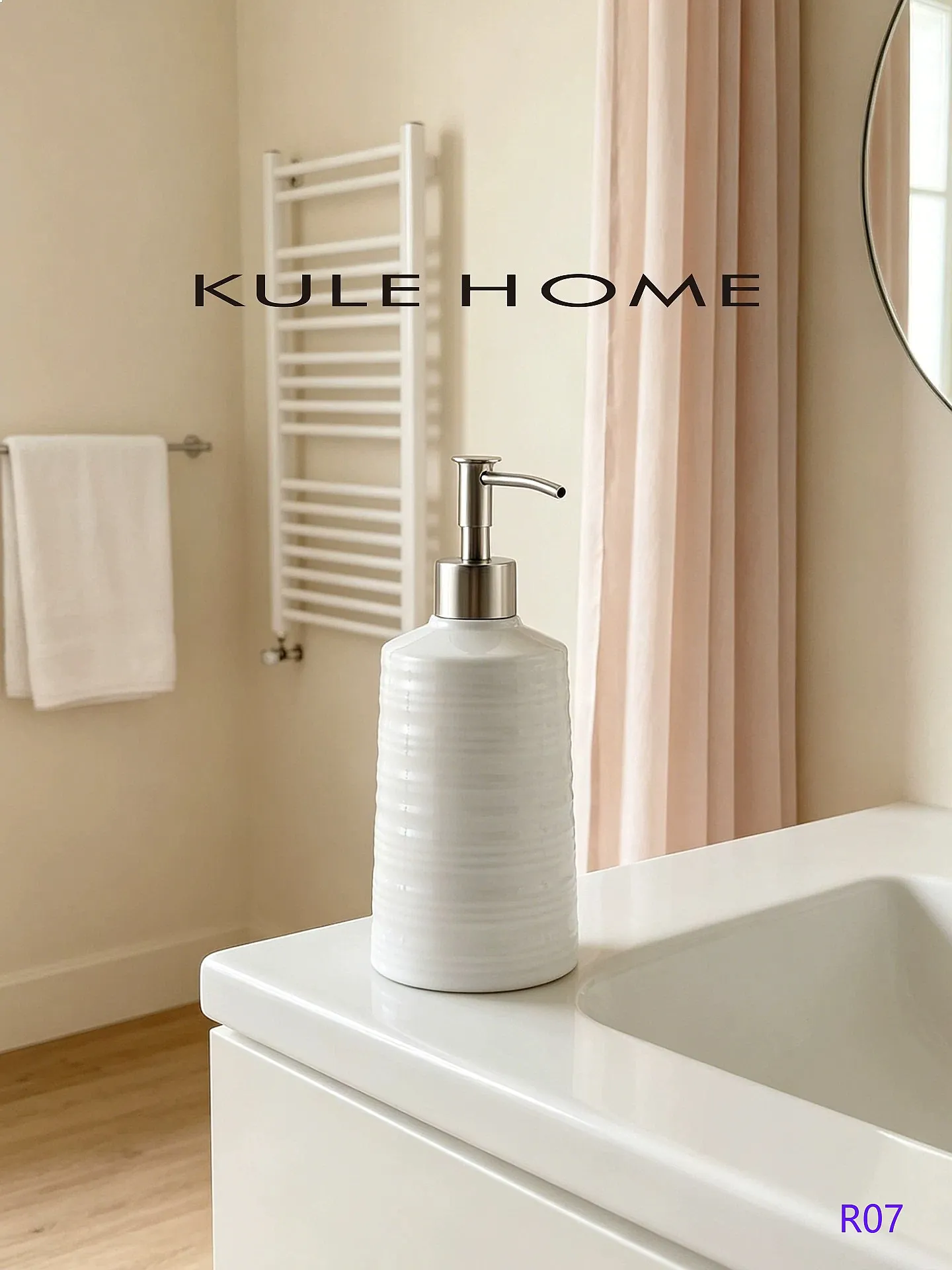 Luxury Ceramic Soap Dispenser Shampoo Body Wash Pump Bottle for Hotel
