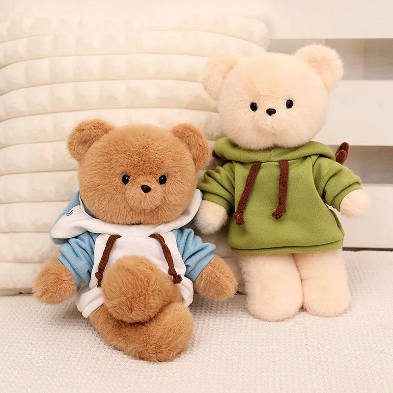 

40/50cm Lovely Bear Wearing Animal Clothes Stuffed Soft Cute Plush Toy Realistic Company Pillow