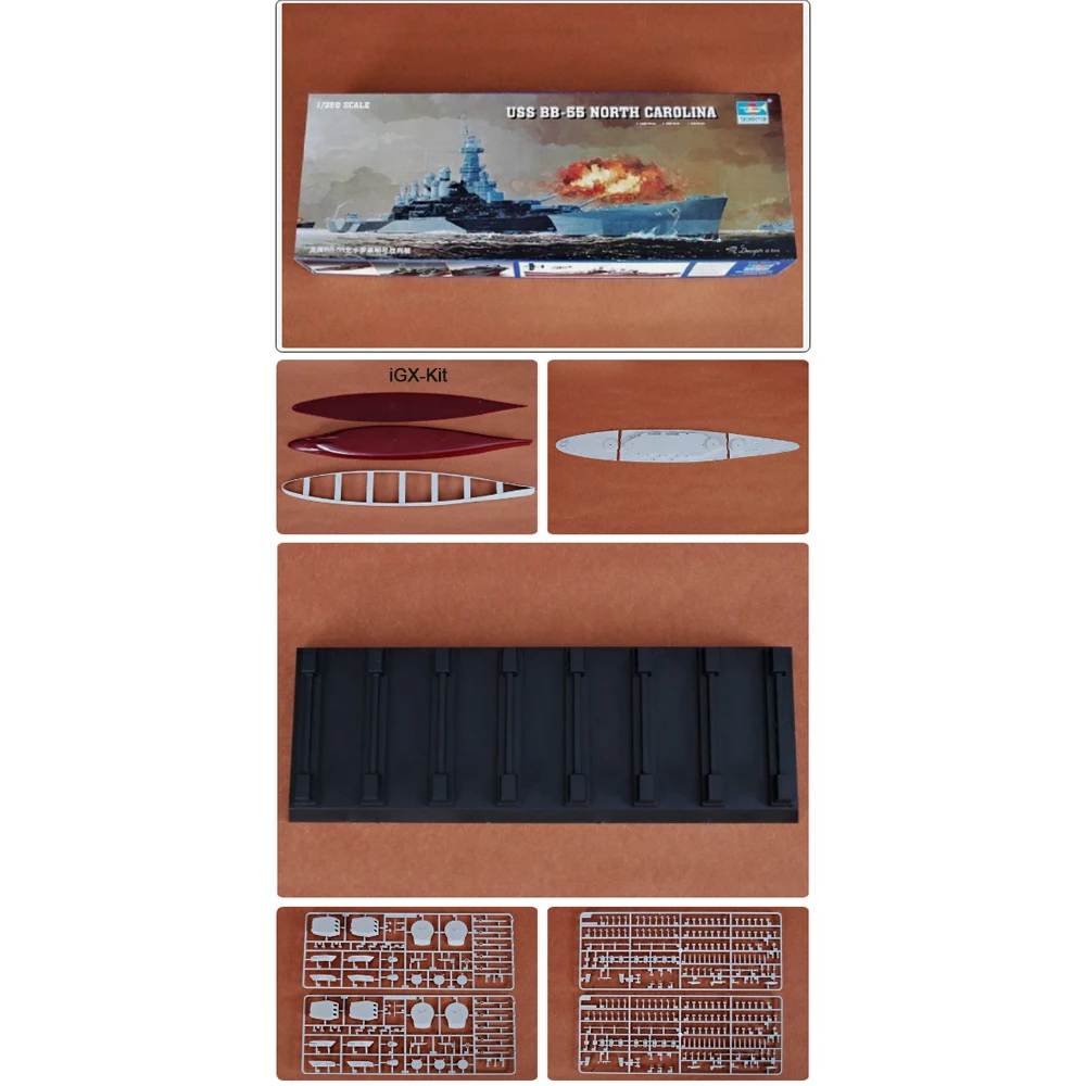 

Trumpeter 05303 1/350 Scale USS North Carolina BB-55 BB55 Battleship Ship Assembly Plastic Handcraft Toy Model Building Kit