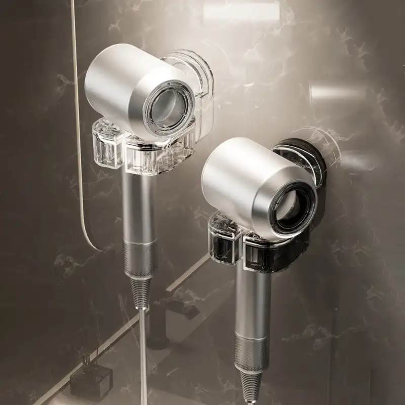 Supporto per montaggio a parete staffa per asciugacapelli minimalista Punch Free Toilet Storage Rack staffa per asciugacapelli bagno Blower Organizer 1Pc