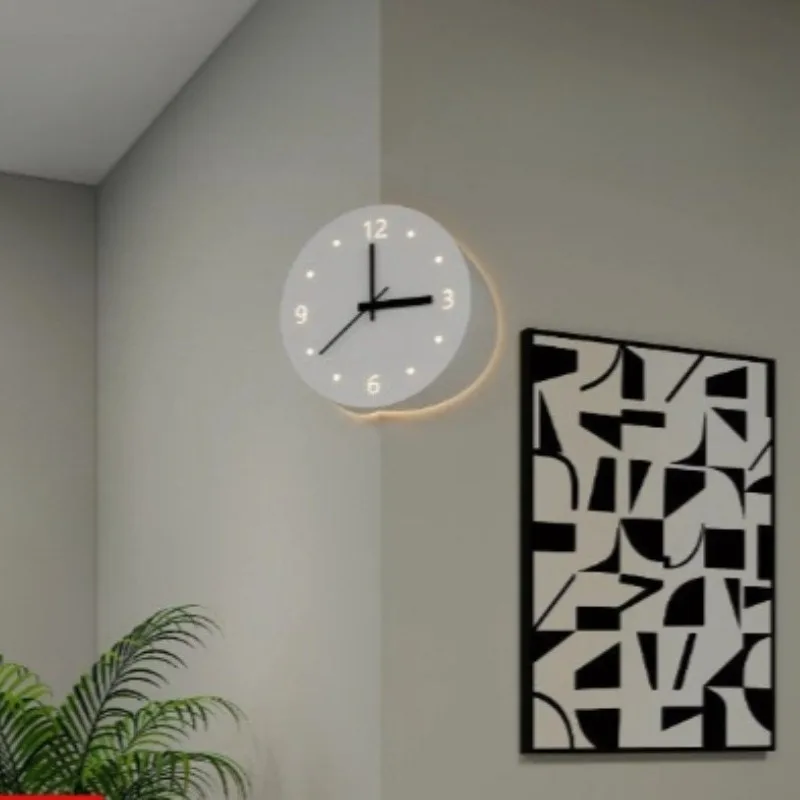 Geräuschlose Wanduhr Smart-Technologie Wanduhr Moderne Minimalistische Haushalts-Hängeuhren Wohnzimmer-Möbelzubehör
