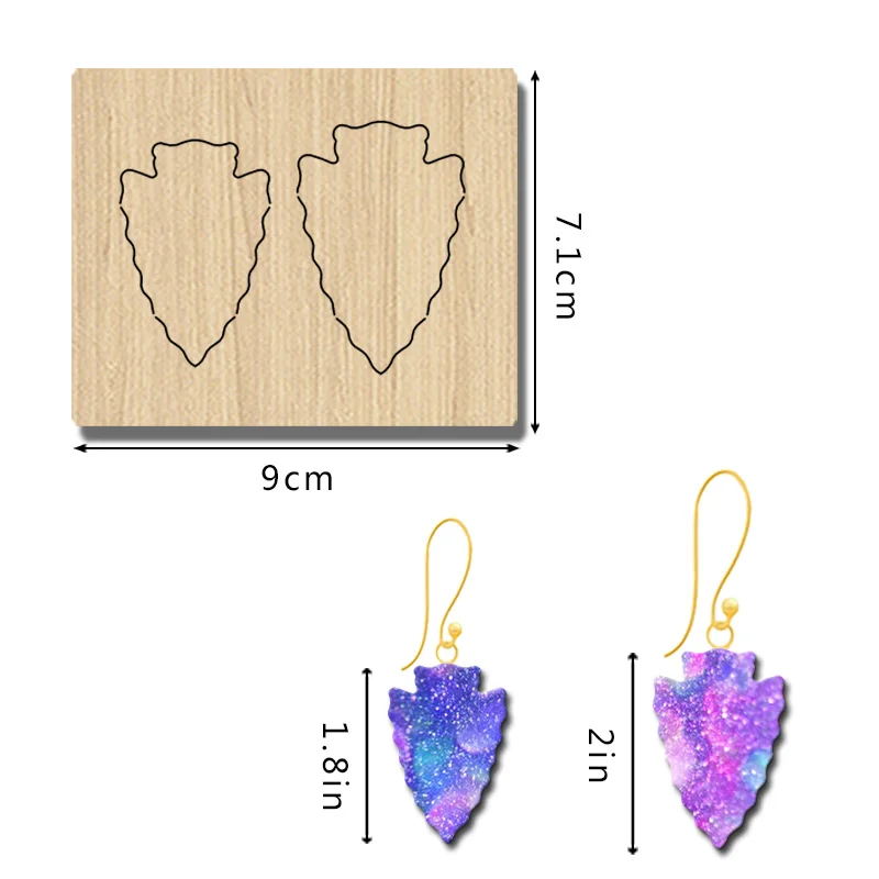 EM91-104   Fashion Eardrops, Rectangular U-shaped And Other Wood Cutting Molds, Suitable For Most Machines