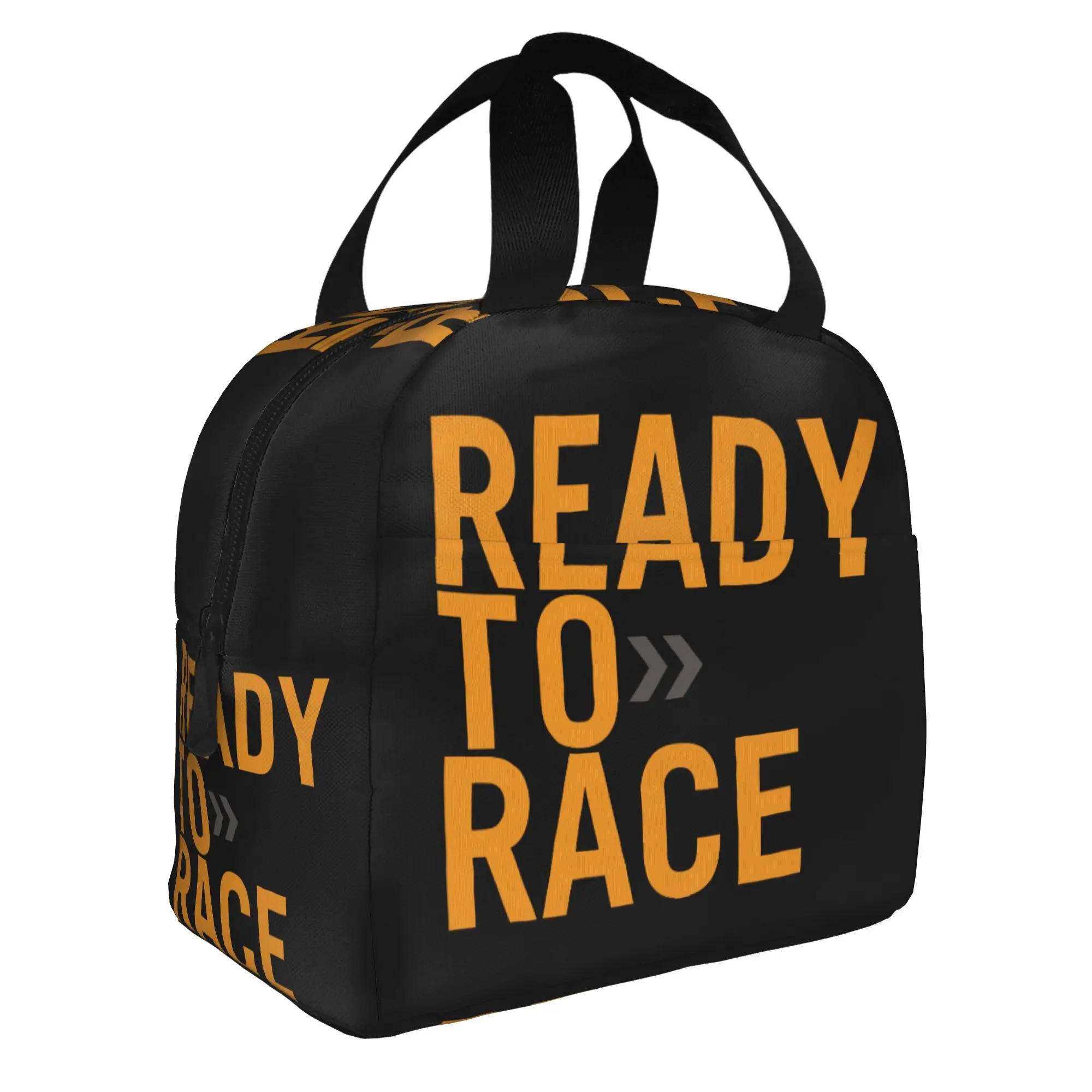 Ready To Race Insulated Lunch Bags Women Motorcycle Rider Racing Sport Resuable Thermal Cooler Food Lunch Box Work School Travel