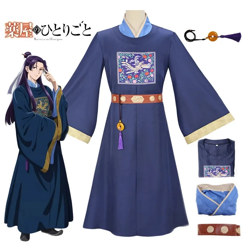 

Jinshi Cosplay Costume Fantasy Anime The Apothecary Diaries Disguise for Men Roleplay Hanfu Outfits Halloween Carnival Clothes