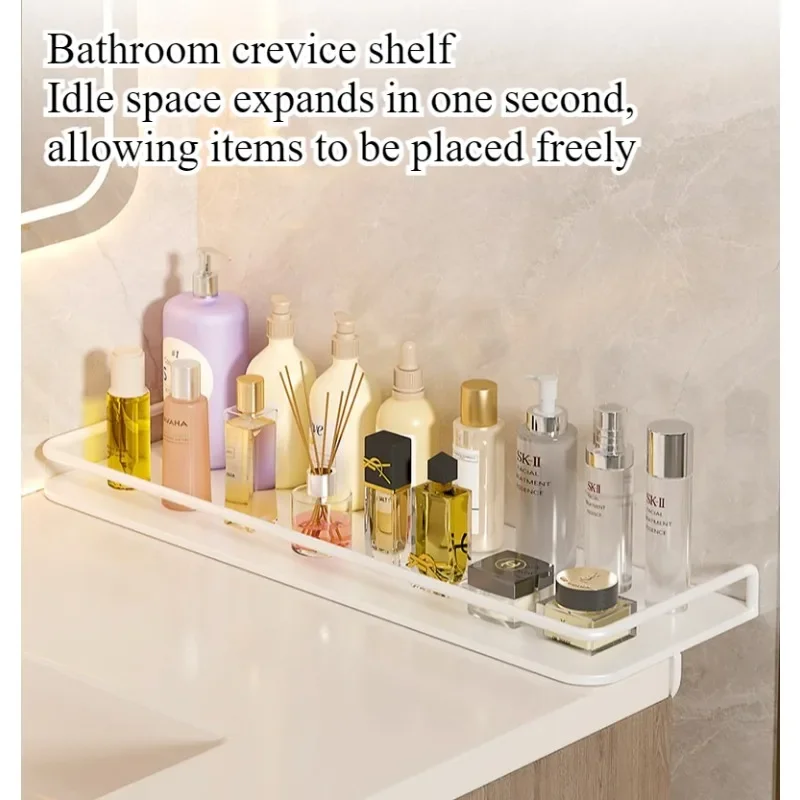 Balcony washing machine rack anti-drop gap gap baffle non-punching bathroom side widening extension storage plate