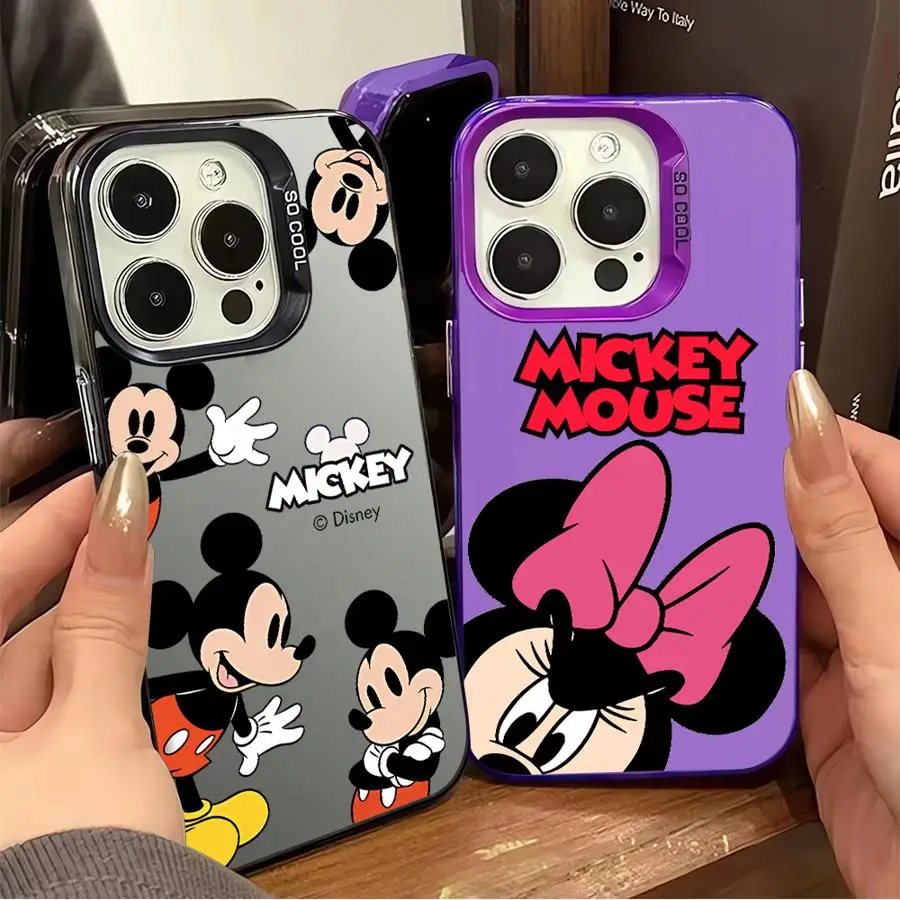 

Soft Shell Phone Case for iPhone 16 15 Plus 16Pro 13Pro 11 16e 14 Pro MAX 13 12 Disney Mickey Minnie Mouse