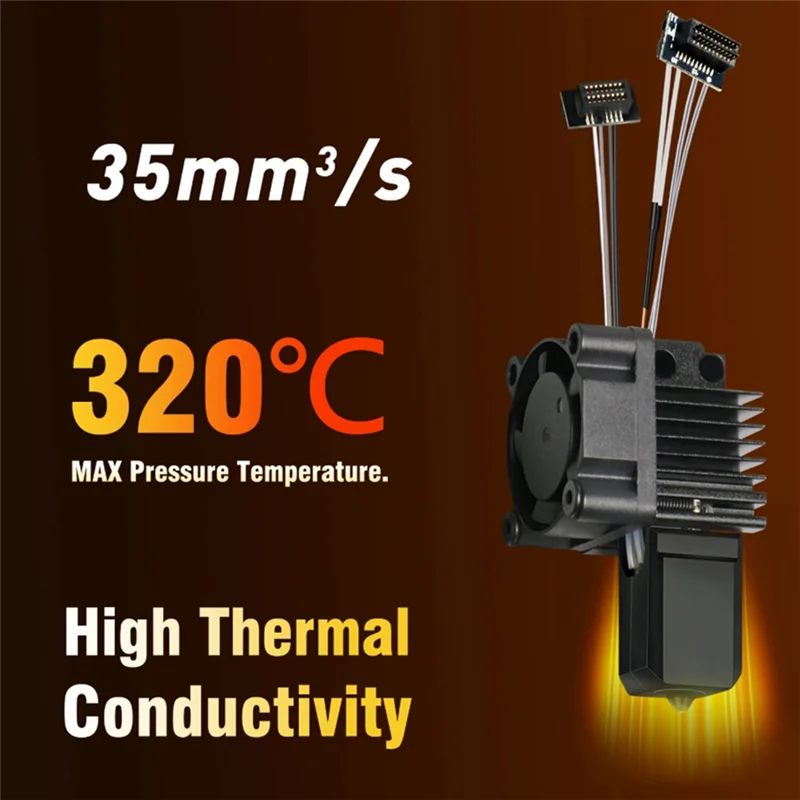 V2.0 3D Printer Hotend Kit With Cooling Fan For Bambu Lab P1P P1 Print Head Hardened Steel Nozzles 3D Printing Parts
