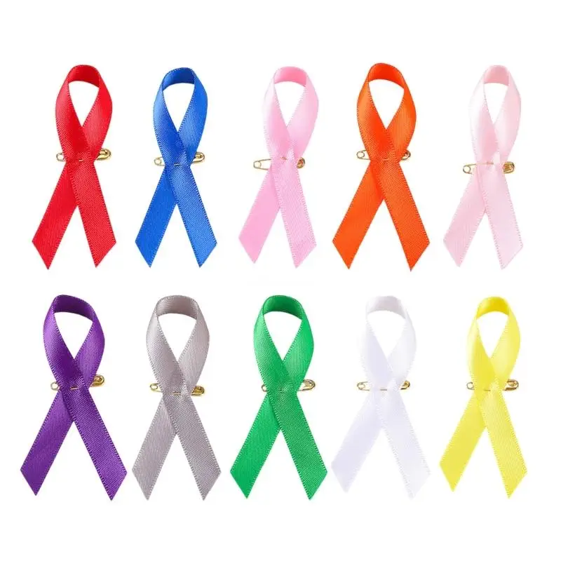 200PCS Awareness Ribbons Pins Suitable for Volunteer and Nonprofit Support Dropship