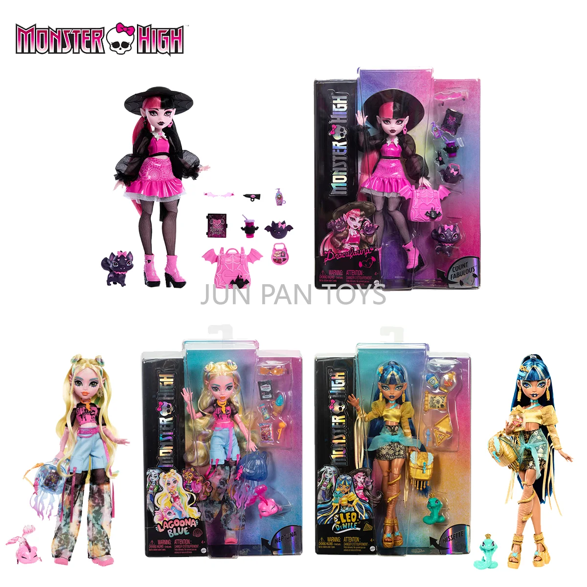 Monster High Lagoona Blue Cleo De Nile Draculaura muñeca De moda accesorios exquisitos fiesta De graduación figura coleccionable chica regalo juguete
