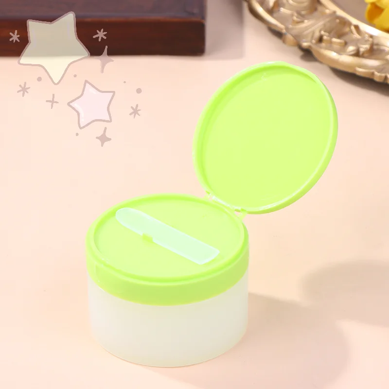 Butelka na balsam oczyszczający z klapką, 100g, pusta, okrągła, matowa, z PP, pojemnik na krem, maskę błotną, podkładki kosmetyczne, mała butelka.