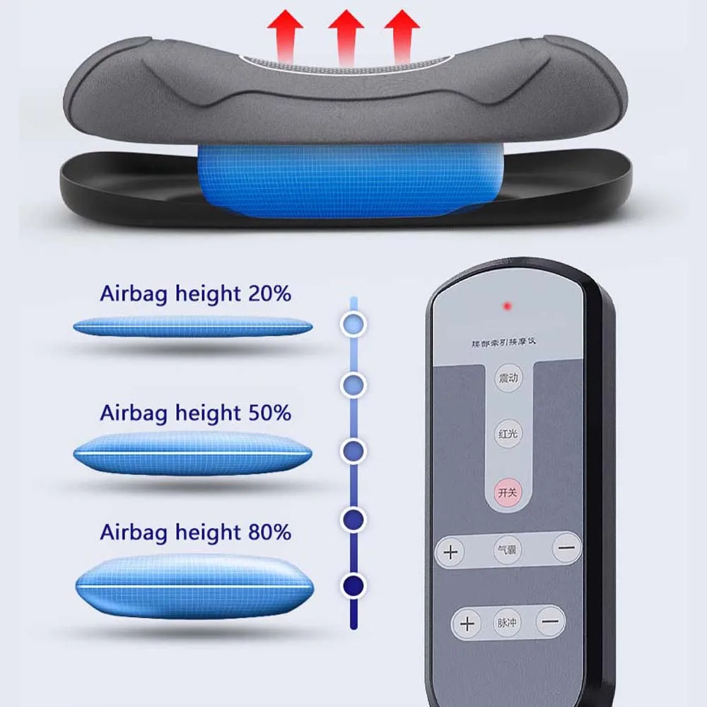 Elektrische Taille Massager Lumbale Vibratie Kussen Verlichting Pijn Verwarming Gezondheidszorg Ontspannen Tractie Therapie Airbag Rug Lichaamsmassage