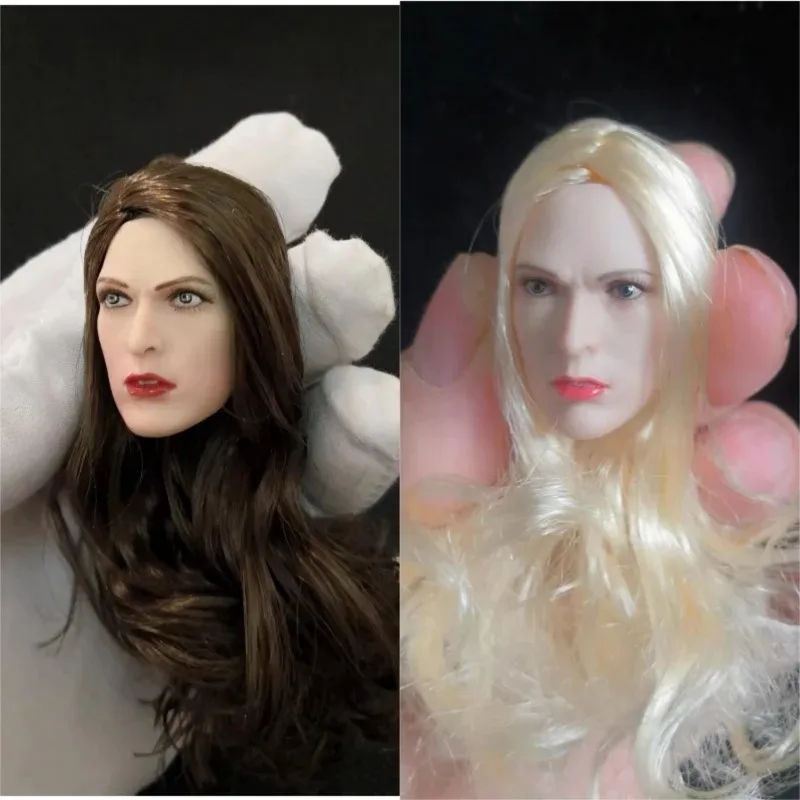 

1/6 Scale Head Sculpture Long Hair Open Mouth Cute Expression for TBL PH Figure for 12'' FemaleTbl Ph Pale Figure Body