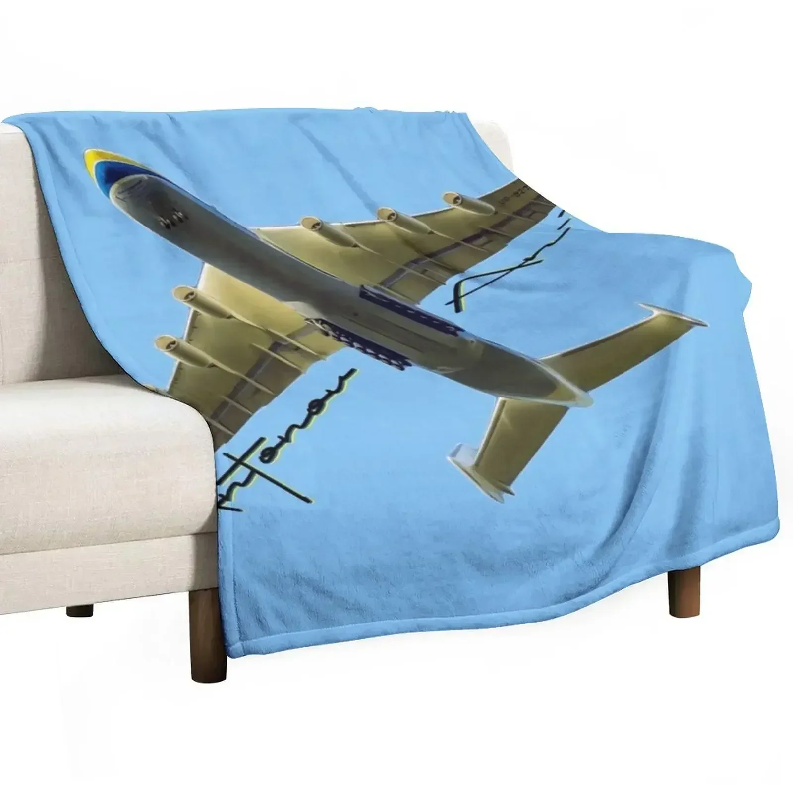 

Antonov AN-225 Cargo Heavy Lifter Throw Blanket Beautifuls Plaid on the sofa Blankets