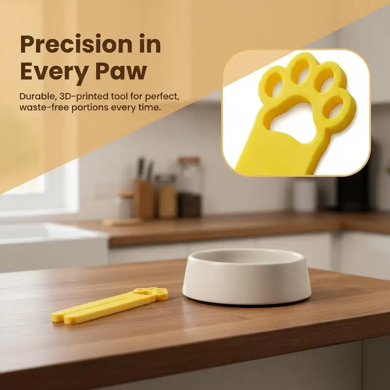 Creativity Portable 3D Printed Cat Food Extrusion Tool Multi Functional Open-Mouth Design Cat Food Paste Bag Clip Food Dispenser