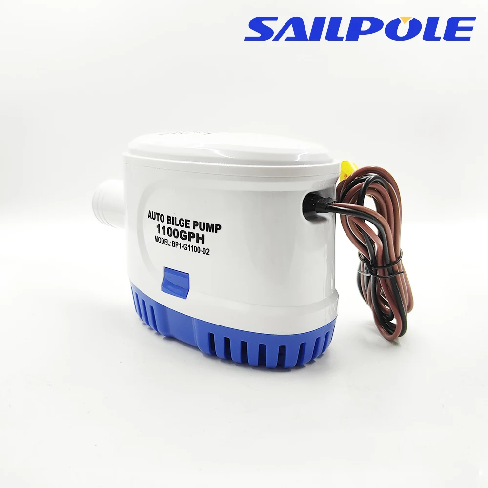 Sailpole 1100GPH Automatic Boat Bilge 12V 24V DC Auto up and down Electric Water Pump With Float Switch 29MM output