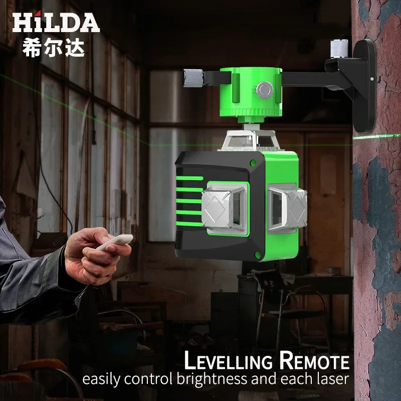 Hilda/Hilda Factory Direct Sales Green Light 12 Line 16 Line Level High Precision Automatic Line Gradienter