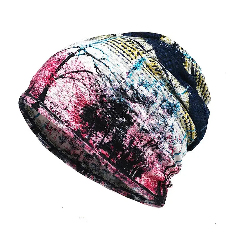 الربيع القطن الكتابة على الجدران طباعة رشاقته محبوك قبعة دافئة Skullies قبعة قبعة صغيرة للرجال والنساء 172 #1