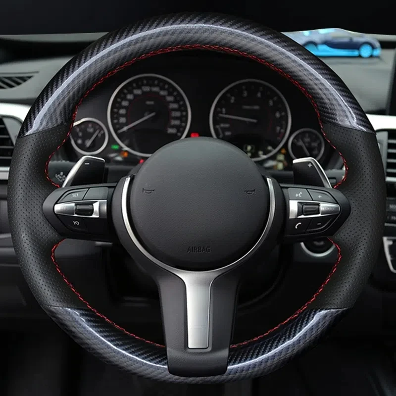 Custom Car Steering Wheel Braid Cover 100% Fit For BMW (M Sport) 2 Series F22 F23 F45 F46 X4 F26 X5 F15 X6 F16 2014-2019
