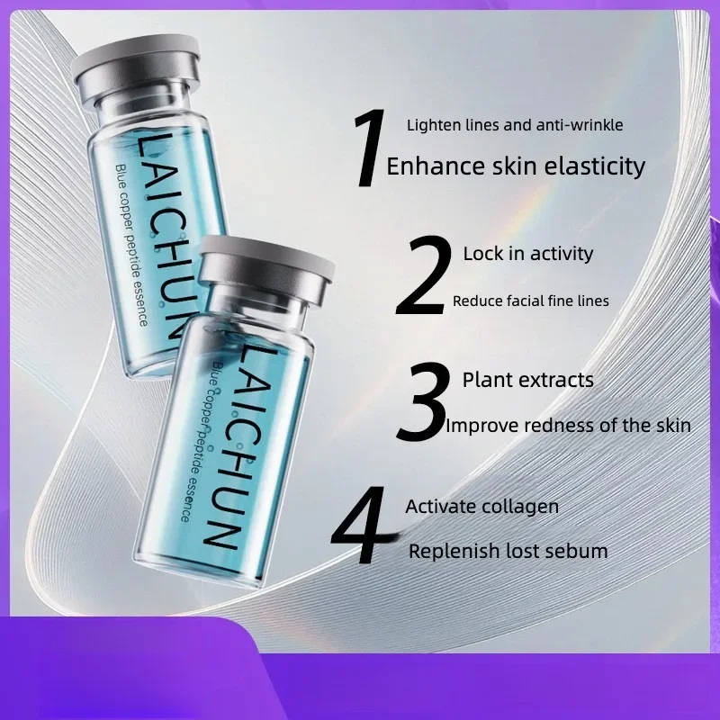 Blue Copper Peptide GHK-CU Niacinamide Hyaluronic acid CollagenSerum Anti Aging Brightening Moisturizing Face Essence Skin care