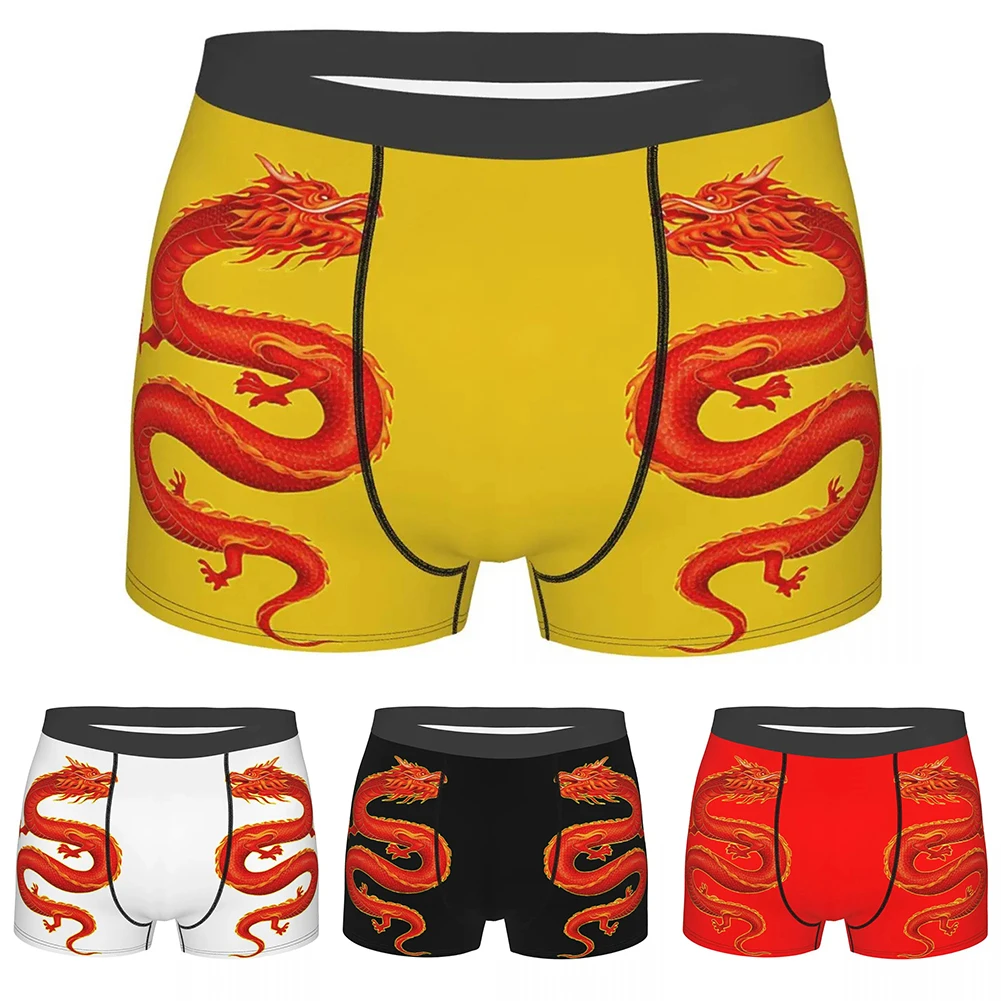 ملابس يومية بوكسر مطبوع عليه تنين راحة يومية طوال الموسم مناسبة تنطبق على الرجال حالة جديدة تمامًا للاستخدام اليومي #5