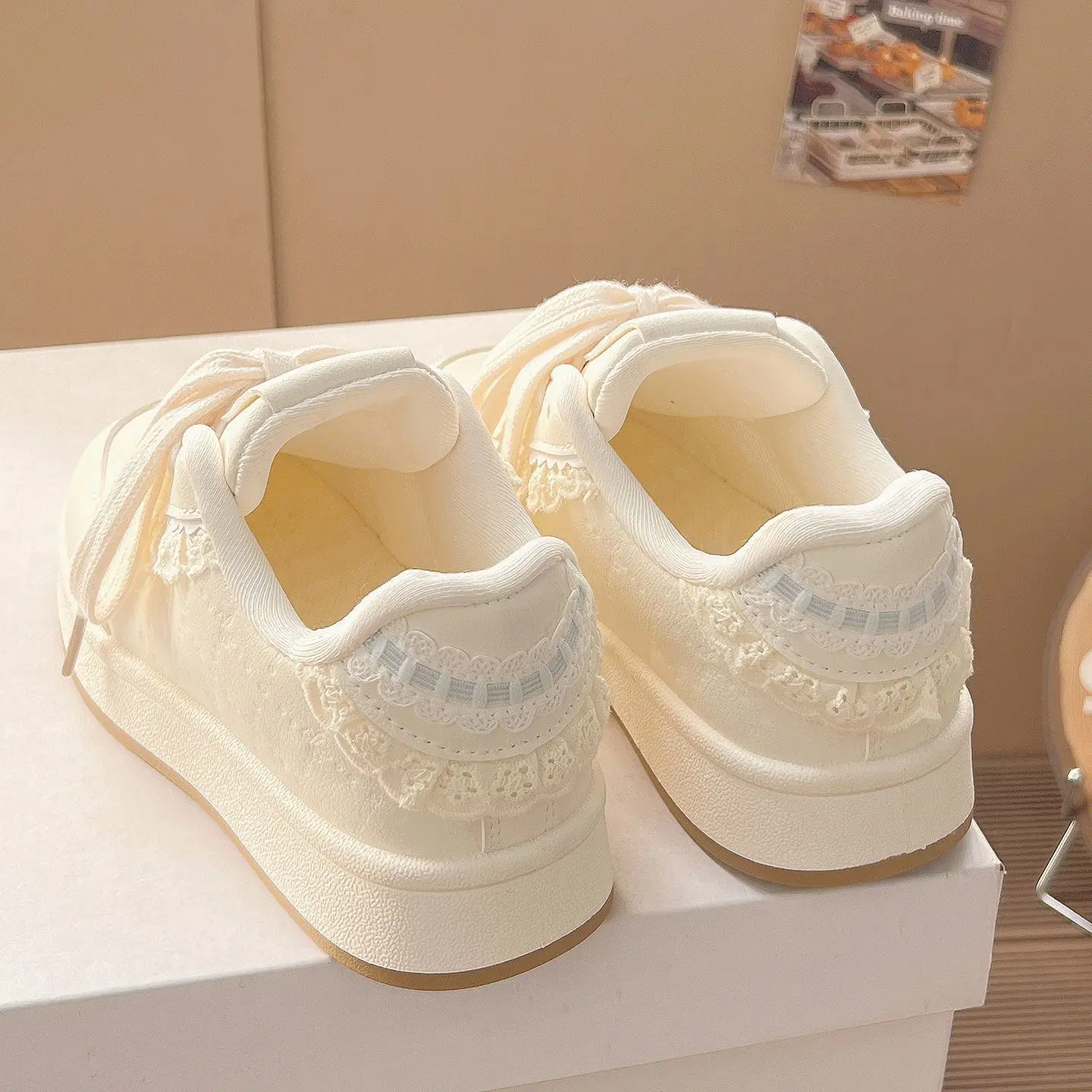 Zapatos de Plataforma All Match Niche para Mujer, Otoño, Nuevos, con Suela Gruesa Antideslizante, Zapatos Blancos Casuales, Zapatos Blancos Lindos, Zapatillas Deportivas para Chicas Dulces