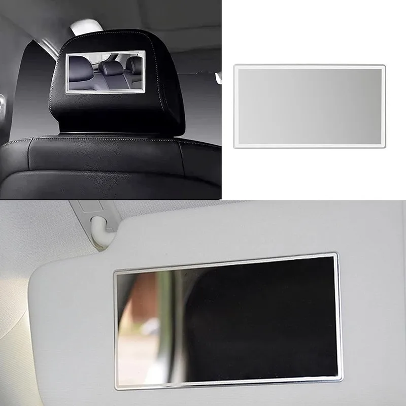 Car Makeup Mirror Car Stainless Steel Portable Auto Sun-Shading Visor HD Mirrors Car Interior Mirror Universal Car-styling view 3