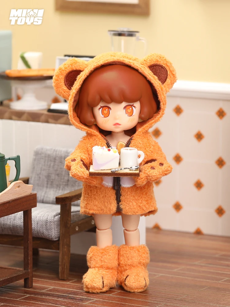 Mini World Sleepwear Party Series Blind Box Joint Movable Doll Ob11 Bdj Kawaii Action Anime Figures Girls Gifts Caixas Supresas