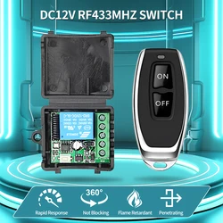 Bezprzewodowy przełącznik zdalnego sterowania RF 433Mhz DIY Moduł DC 12V 1CH 10A Odbiornik Nadajnik do domowego zamka elektromagnetycznego LED do drzwi