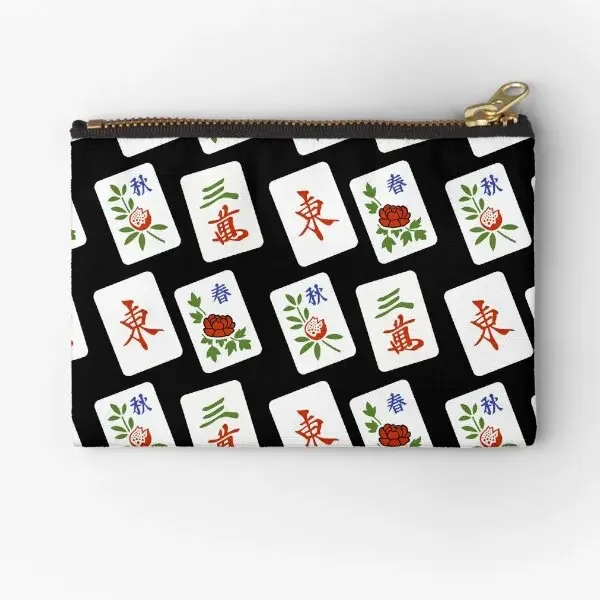 

Mahjong Cubes Pattern Zipper Pouches Key Men Cosmetic Packaging Socks Bag Wallet Storage Women Panties Underwear Pure Pocket