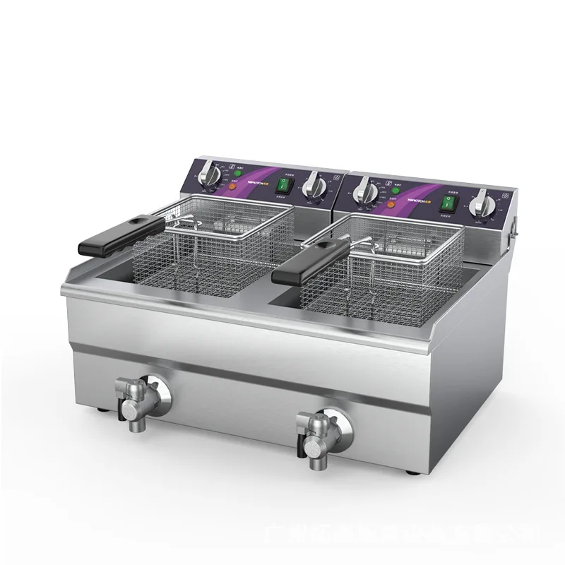 Electric fryer commercial single cylinder double cylinder