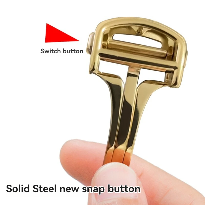 14 مللي متر 16 مللي متر 18 مللي متر للطي مشبك ل كارتييه جديد مشبك ساعة الفولاذ المقاوم للصدأ حزام من الجلد مشبك باشا الأزرق بالون سانتوس المشبك #2