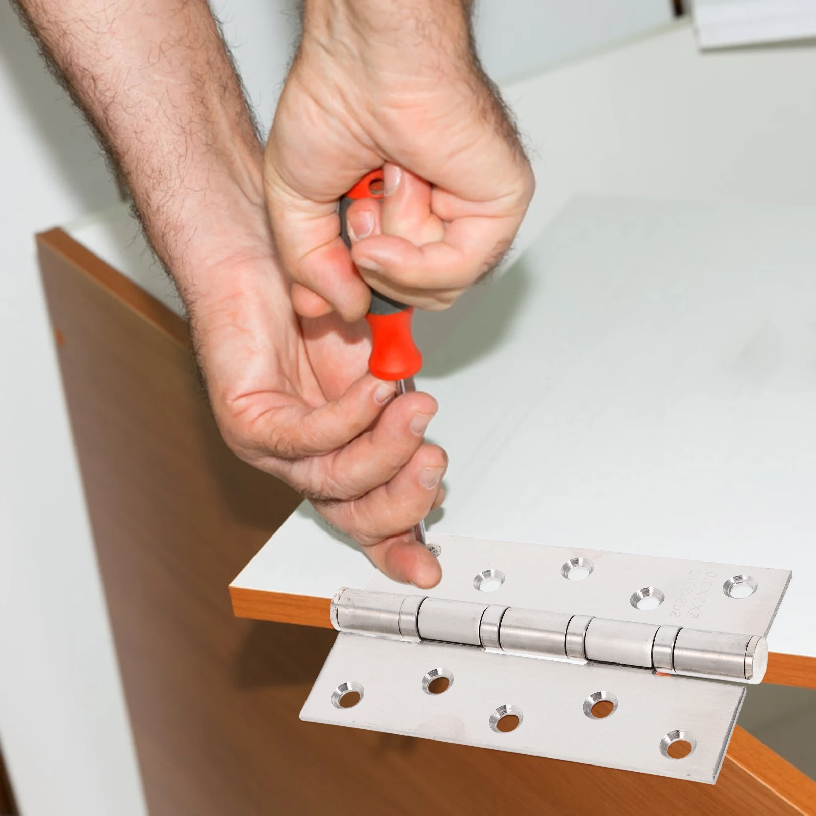 

2pcs Stainless Steel Heavy Duty Door For Exterior Interior Doors Ball Bearing Cabinet Closet Square Corner Flat Hinge Hardware