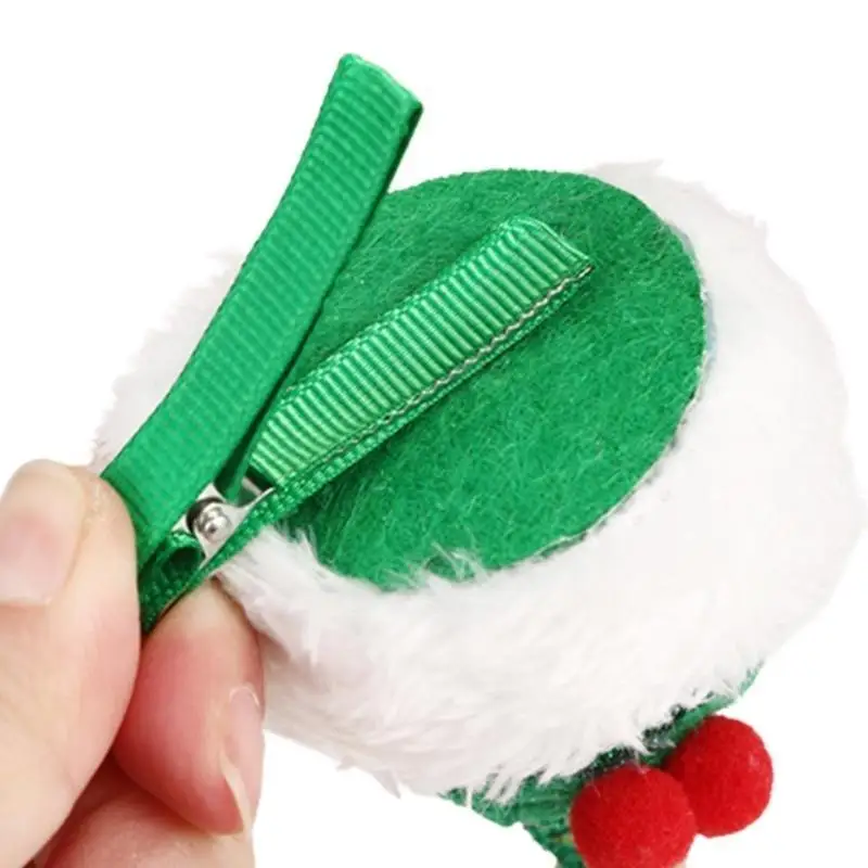 

39BB Girls Cosplay Hair Clip Christmas Hat Hairpin Duckbill Hair Clip for Party
