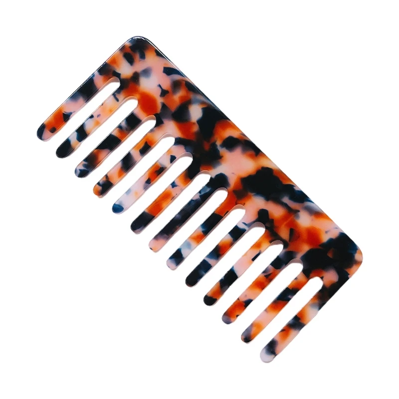 Cellulose Acetate Massage Hair Comb Colorful Marble Stone Leopard Hair Brush Rectangle Hairdressing Drop Shipping