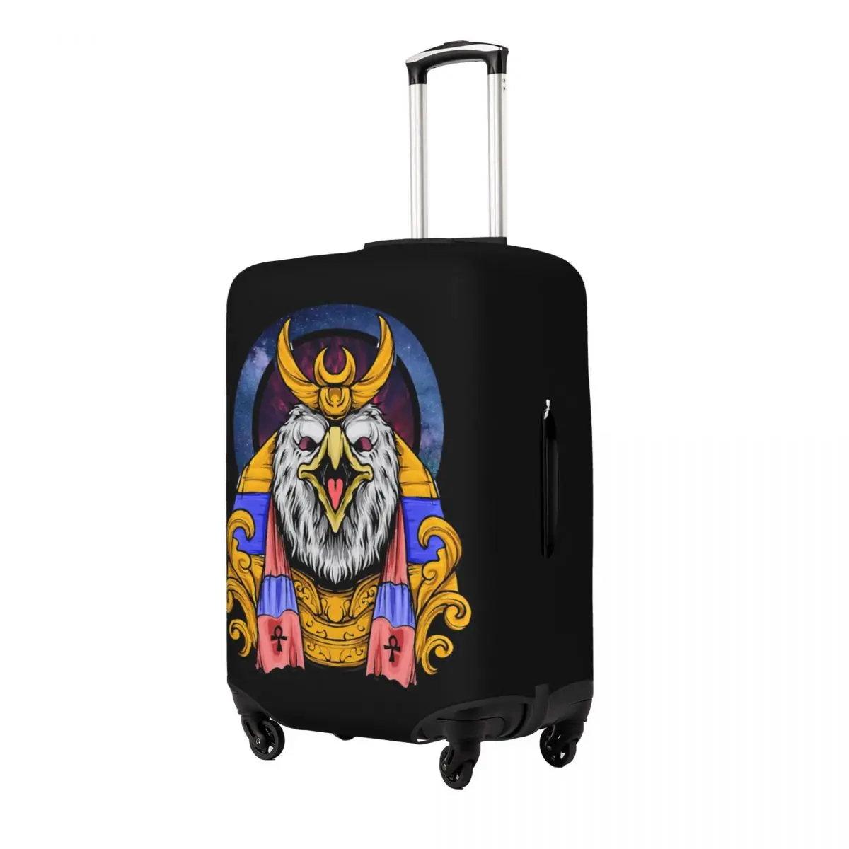 Illustration God Ra Print Luggage Protective Dust Covers Elastic Waterproof 18-32inch Suitcase Cover Travel Accessories