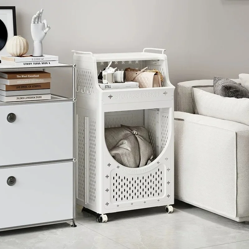 Cabinet Bathroom Laundry Hamper Tilt Out Large Shelves White Laundry Baskets Washing Trash Cesta Para Ropa Sucia Household Items